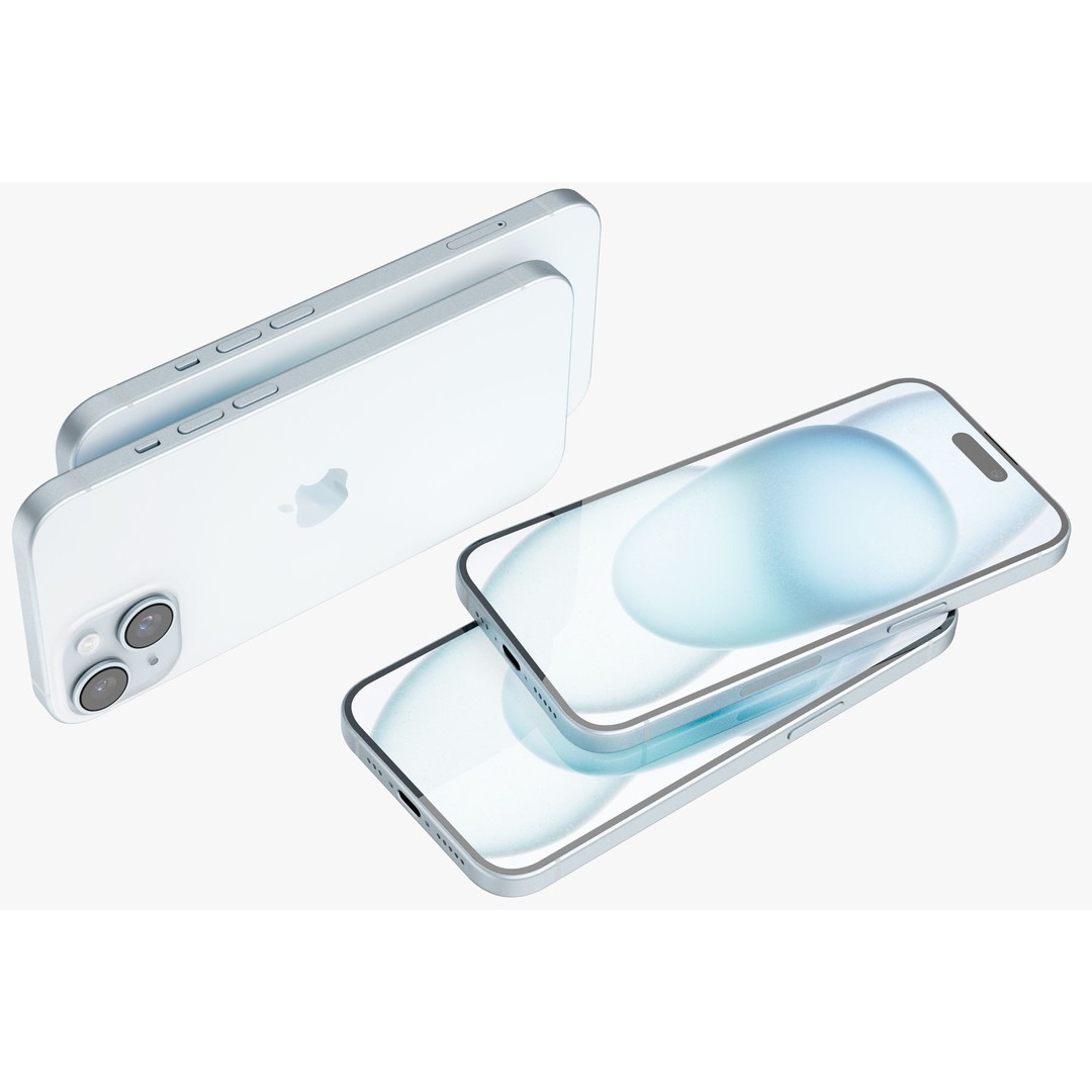 Apple iPhone 15 3D Model – Realistic Phone Asset, PBR Textures - View 13