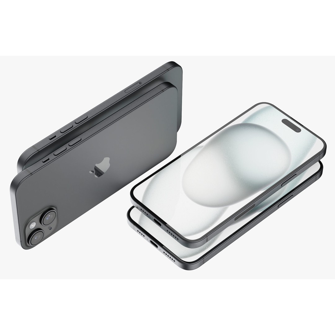 Apple iPhone 15 3D Model – Realistic Phone Asset, PBR Textures - View 38