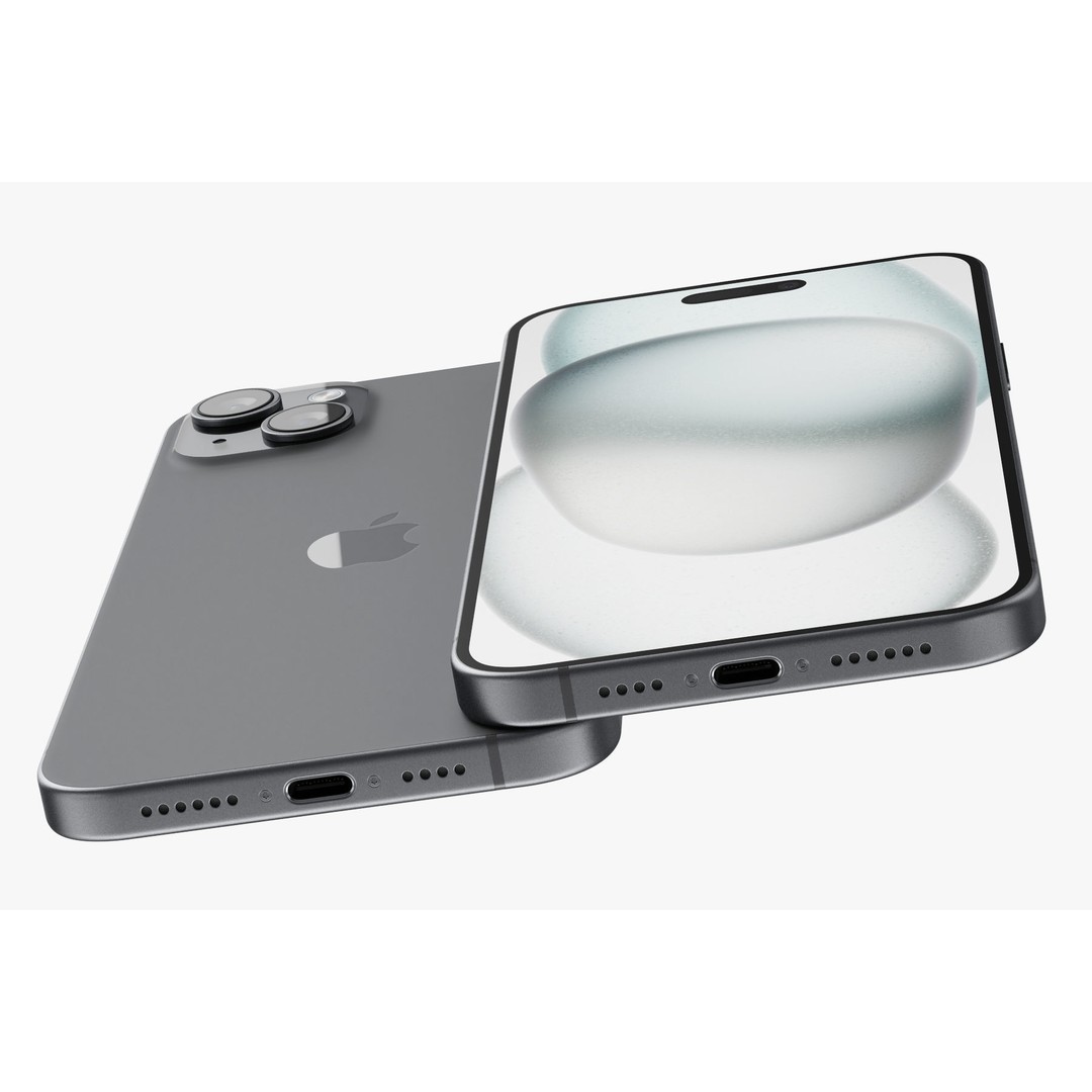 Apple iPhone 15 3D Model – Realistic Phone Asset, PBR Textures - View 58