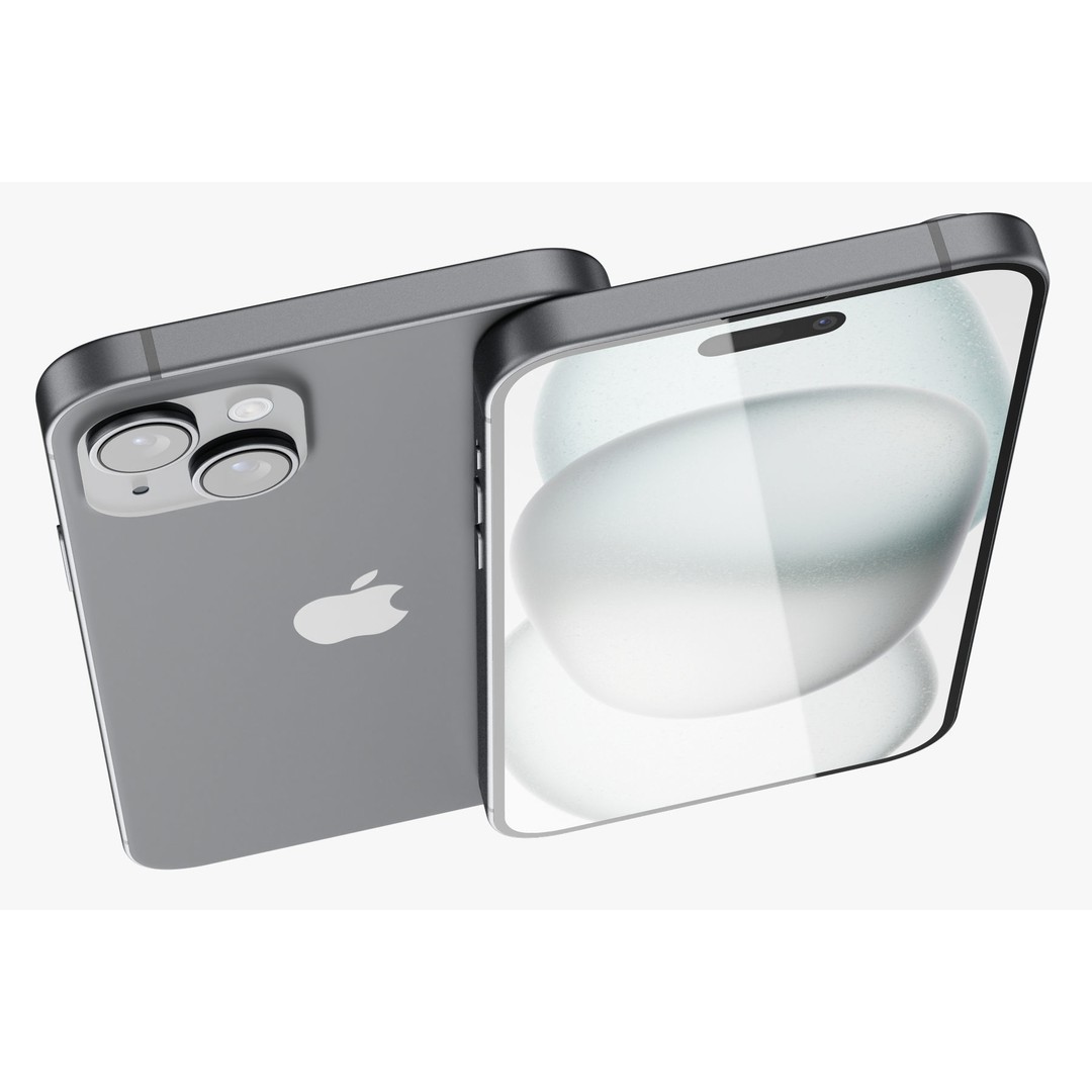 Apple iPhone 15 3D Model – Realistic Phone Asset, PBR Textures - View 60
