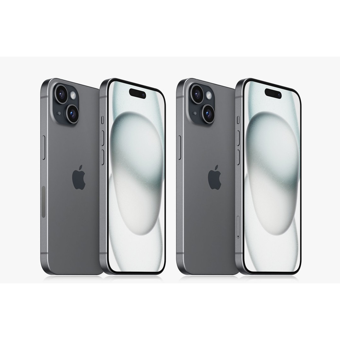 Apple iPhone 15 3D Model – Realistic Phone Asset, PBR Textures - View 8