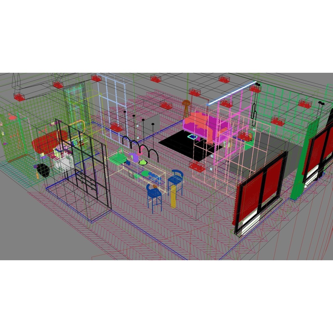 Modern Residential Interior 3D Model – High Quality Apartment Scene, FBX & OBJ - View 13