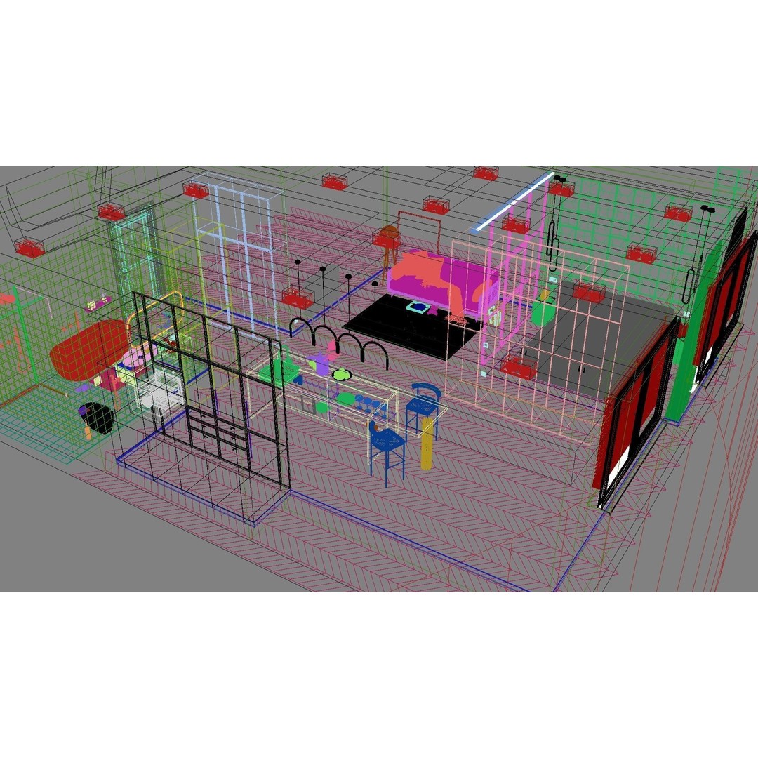 Modern Residential Interior 3D Model – High Quality Apartment Scene, FBX & OBJ - View 15
