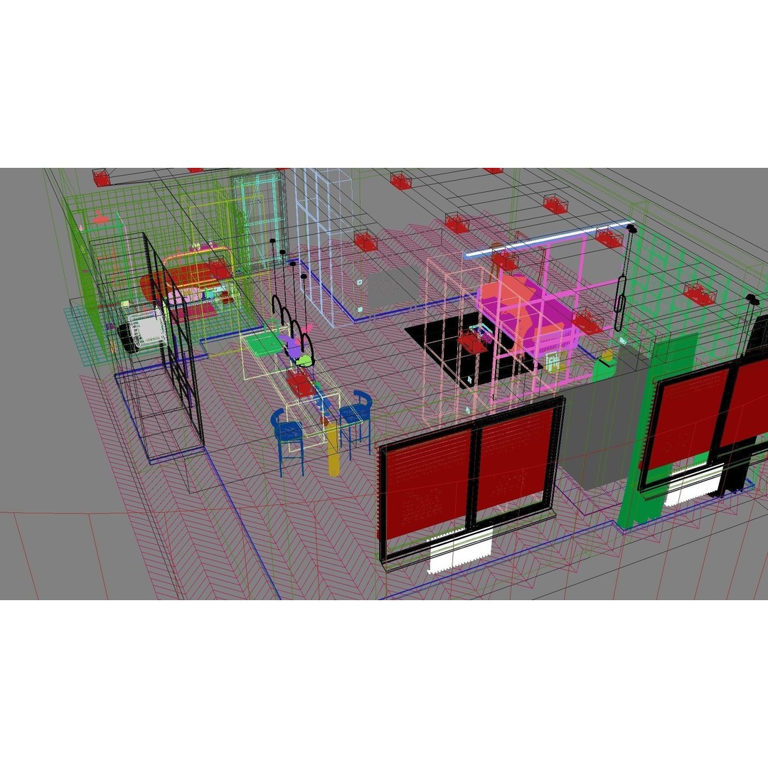Modern Residential Interior 3D Model – High Quality Apartment Scene, FBX & OBJ - View 16