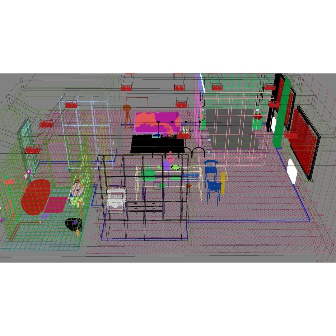 Modern Residential Interior 3D Model – High Quality Apartment Scene, FBX & OBJ - View 17