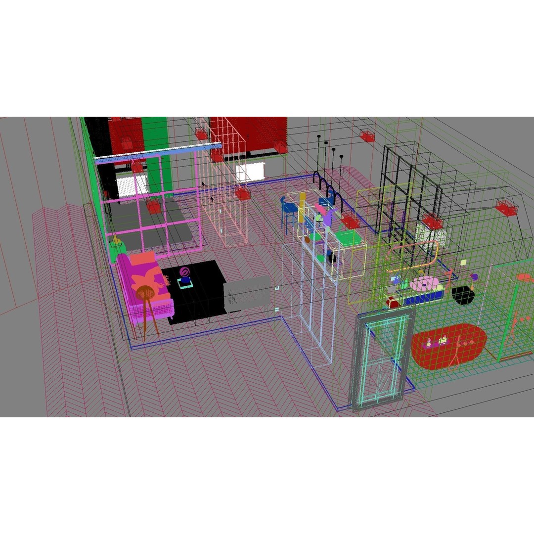 Modern Residential Interior 3D Model – High Quality Apartment Scene, FBX & OBJ - View 18