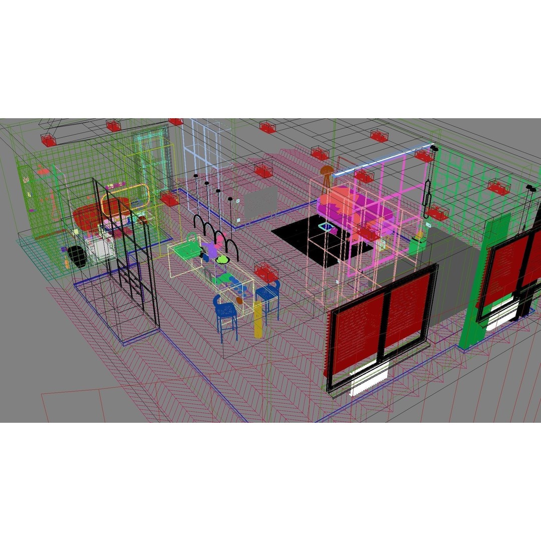 Modern Residential Interior 3D Model – High Quality Apartment Scene, FBX & OBJ - View 22