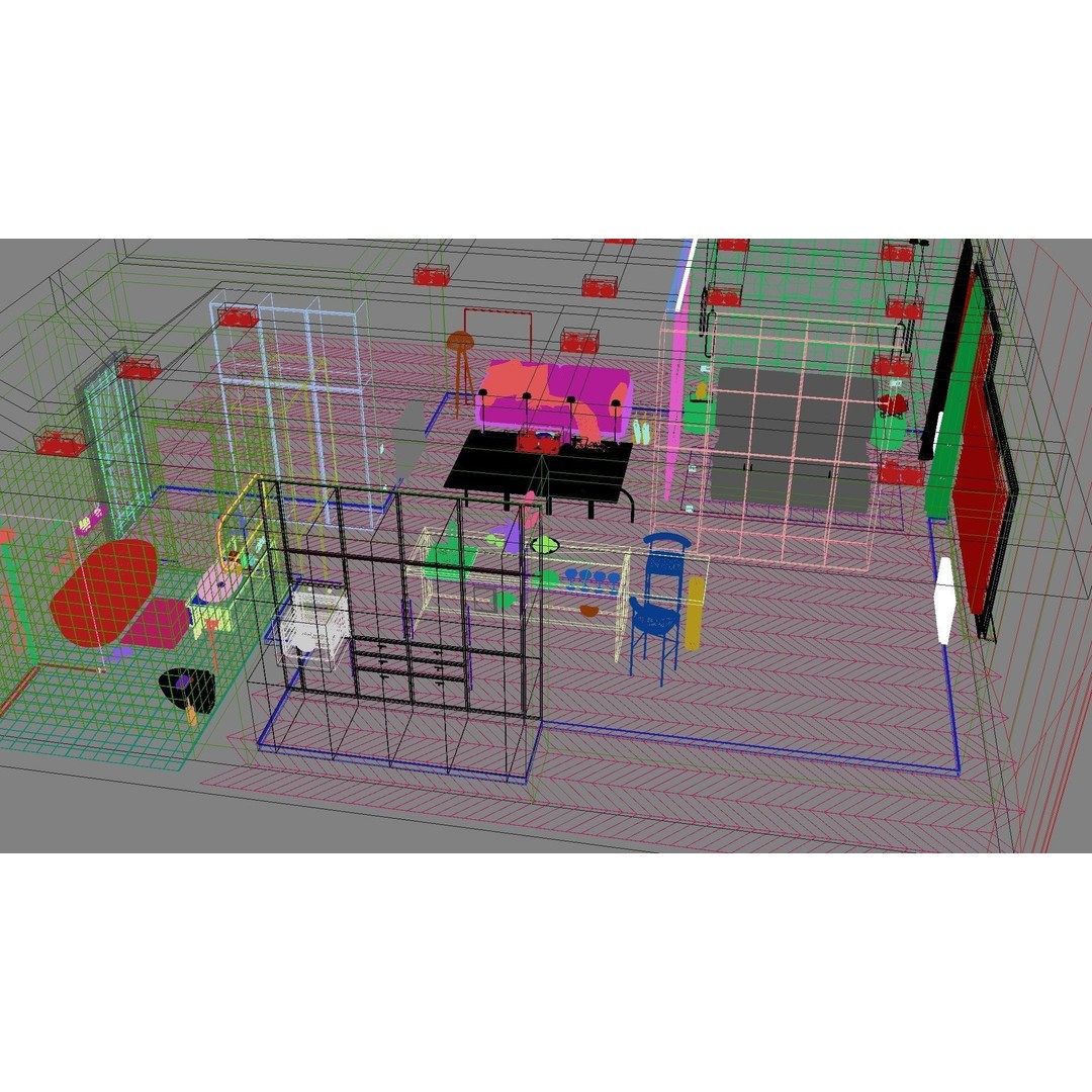 Modern Residential Interior 3D Model – High Quality Apartment Scene, FBX & OBJ - View 26
