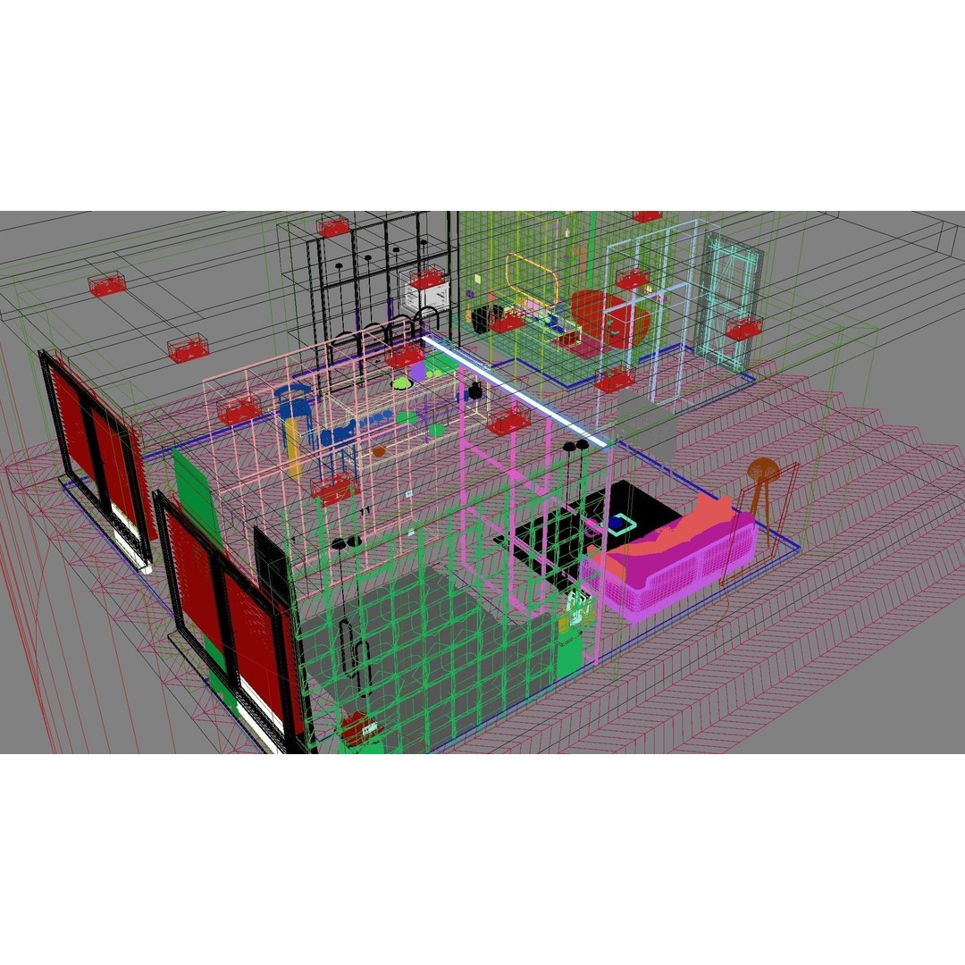 Modern Residential Interior 3D Model – High Quality Apartment Scene, FBX & OBJ - View 28