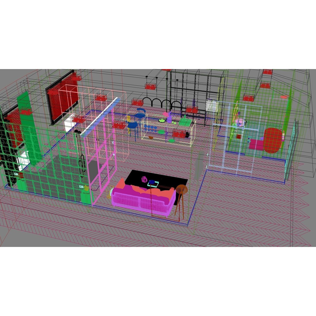 Modern Residential Interior 3D Model – High Quality Apartment Scene, FBX & OBJ - View 29