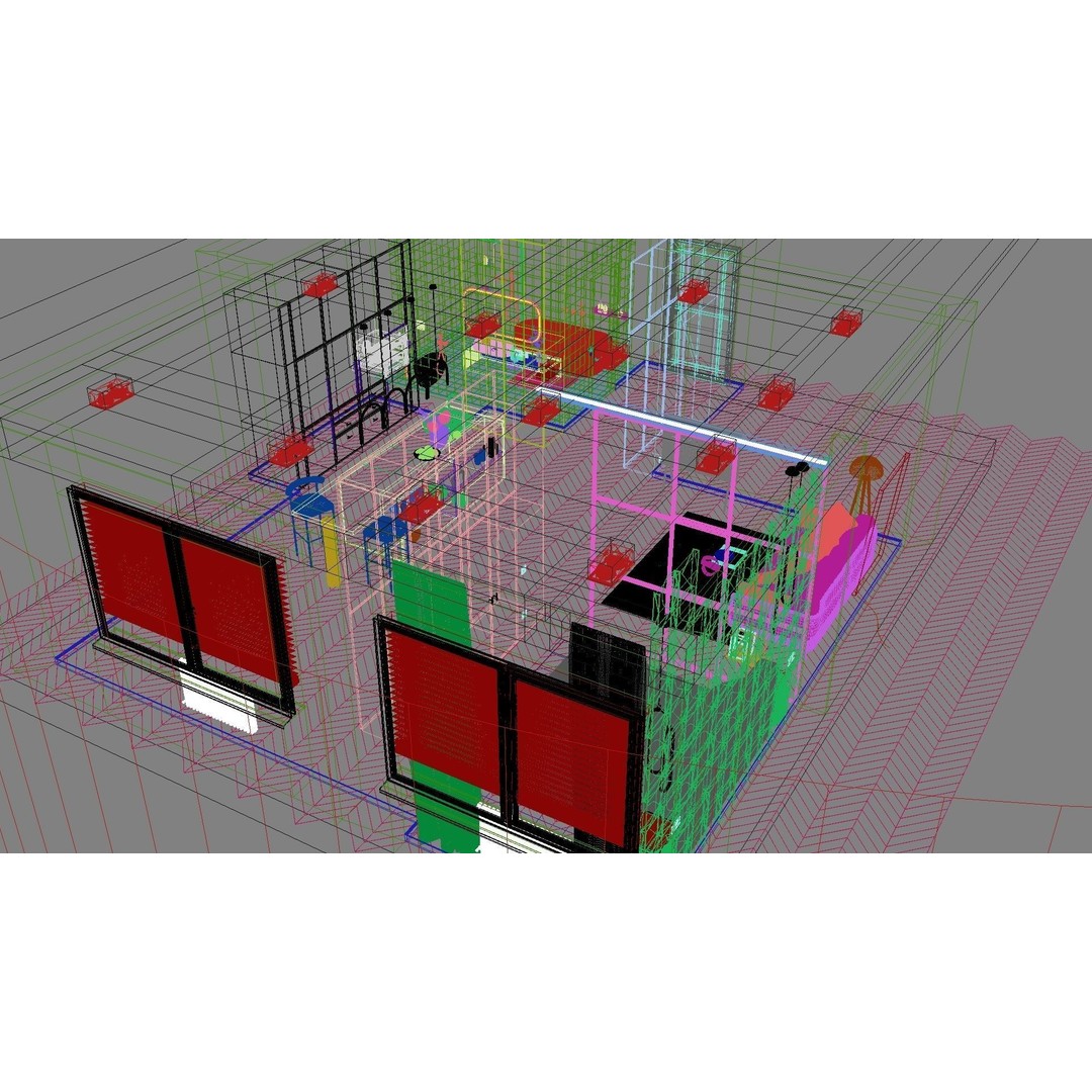 Modern Residential Interior 3D Model – High Quality Apartment Scene, FBX & OBJ - View 31