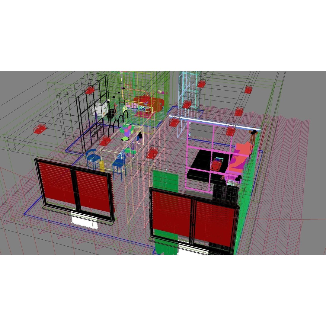 Modern Residential Interior 3D Model – High Quality Apartment Scene, FBX & OBJ - View 34