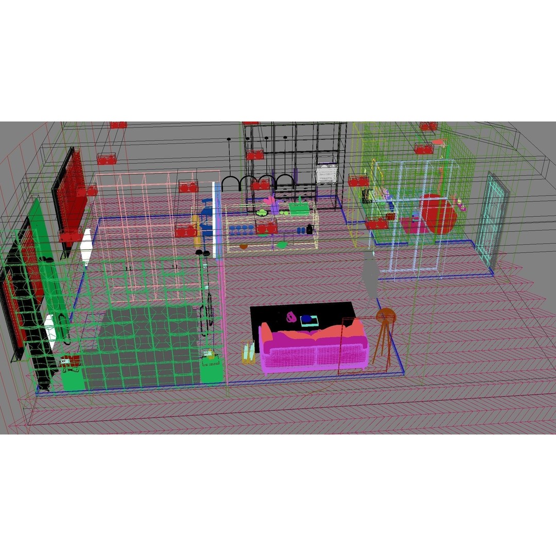 Modern Residential Interior 3D Model – High Quality Apartment Scene, FBX & OBJ - View 35