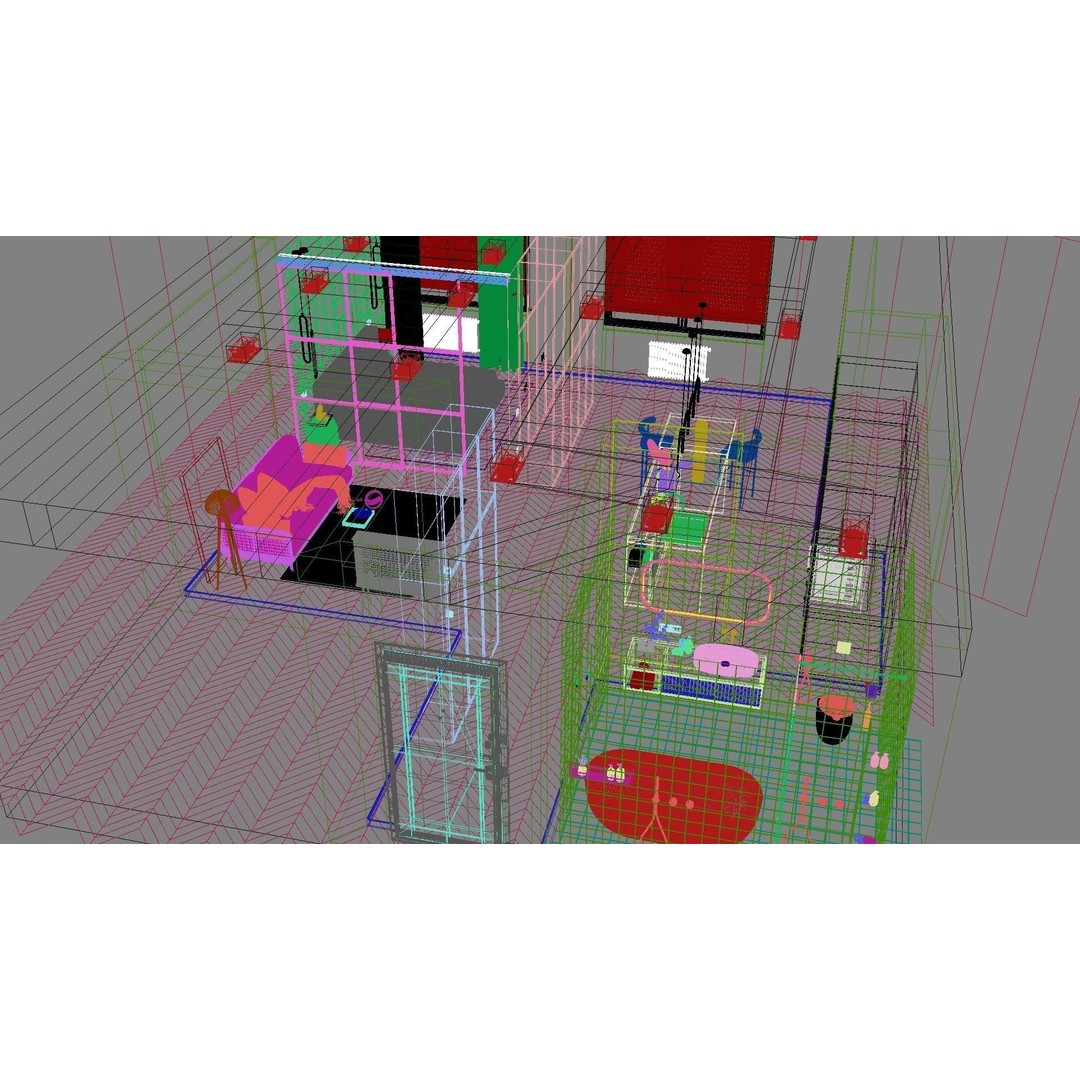 Modern Residential Interior 3D Model – High Quality Apartment Scene, FBX & OBJ - View 38