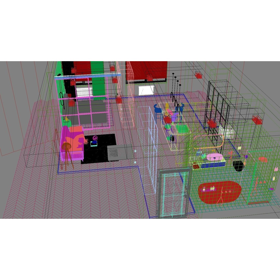 Modern Residential Interior 3D Model – High Quality Apartment Scene, FBX & OBJ - View 39