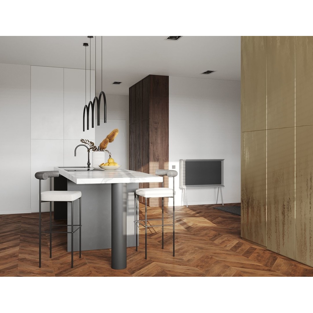 Modern Residential Interior 3D Model – High Quality Apartment Scene, FBX & OBJ - View 4