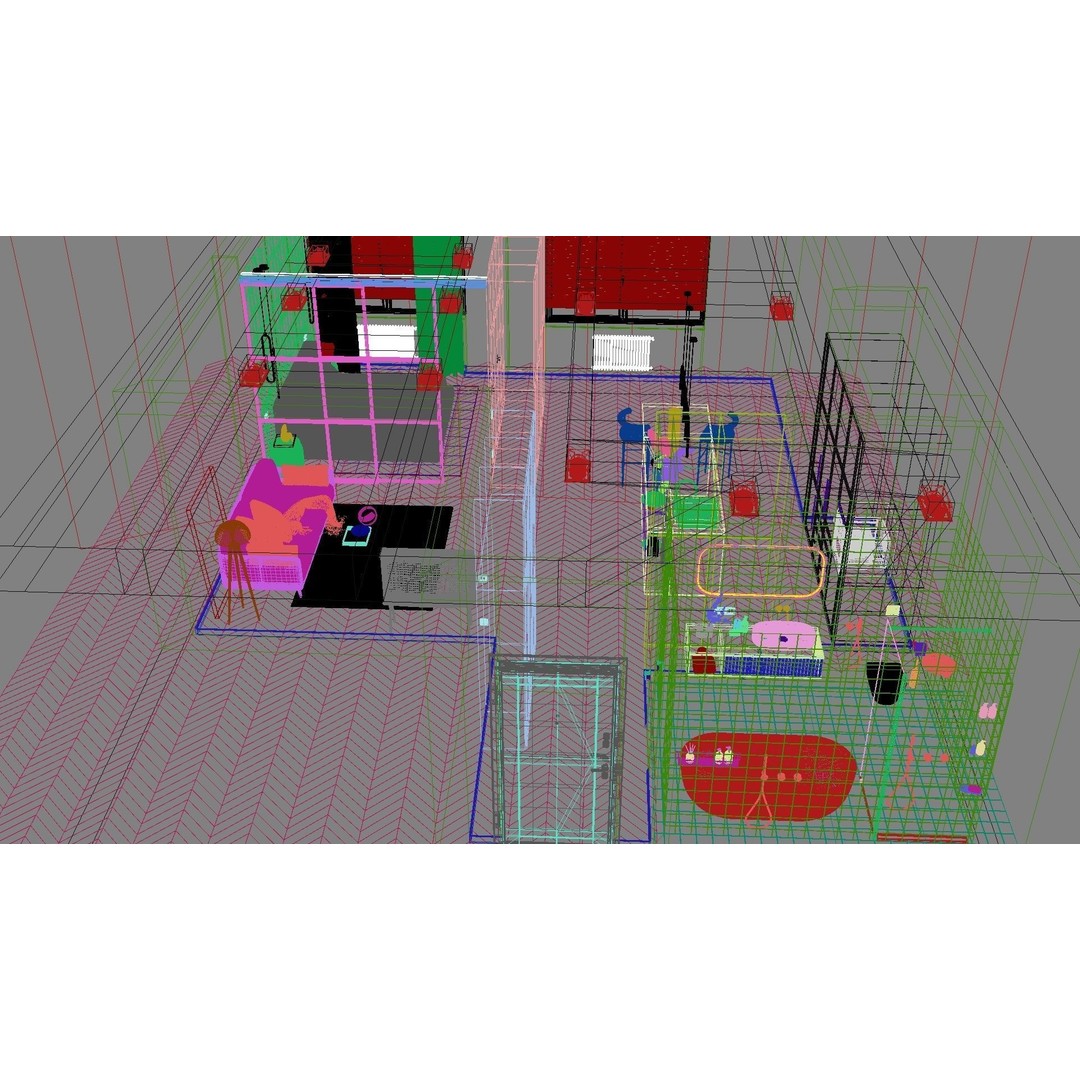 Modern Residential Interior 3D Model – High Quality Apartment Scene, FBX & OBJ - View 41