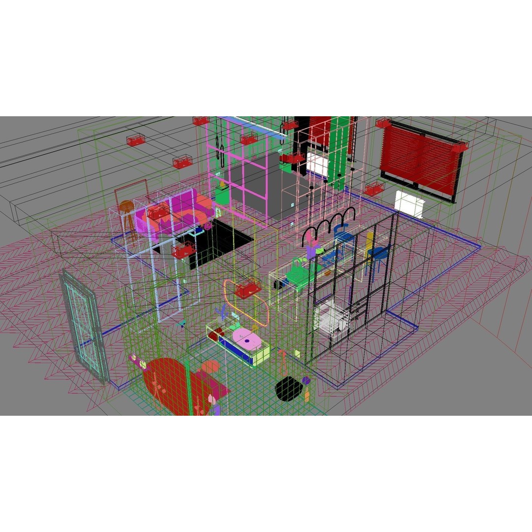 Modern Residential Interior 3D Model – High Quality Apartment Scene, FBX & OBJ - View 42