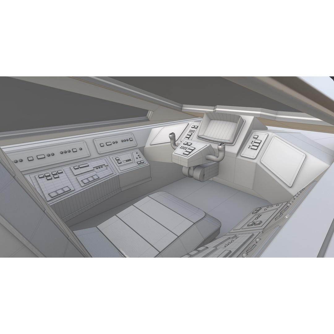 Airspeeder 3D Model – Low Poly Sci-Fi Vehicle, FBX, Game Ready - View 18
