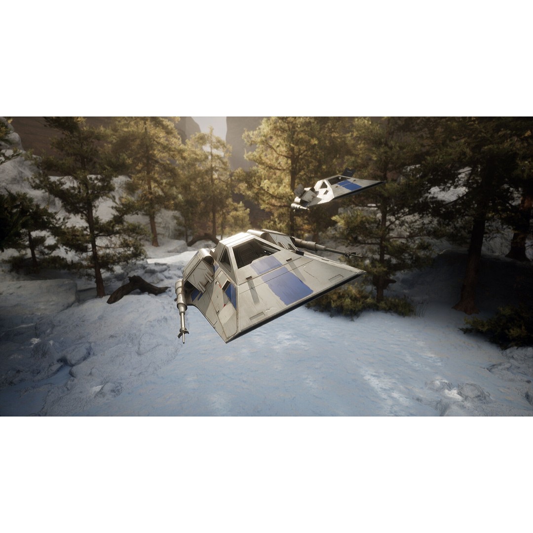 Airspeeder 3D Model – Low Poly Sci-Fi Vehicle, FBX, Game Ready - View 4