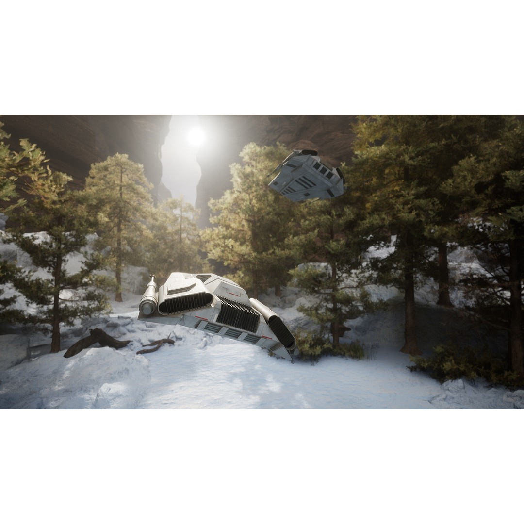 Airspeeder 3D Model – Low Poly Sci-Fi Vehicle, FBX, Game Ready - View 5