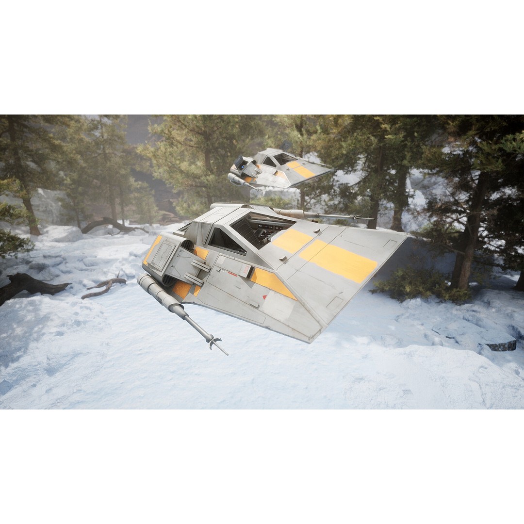 Airspeeder 3D Model – Low Poly Sci-Fi Vehicle, FBX, Game Ready - View 9
