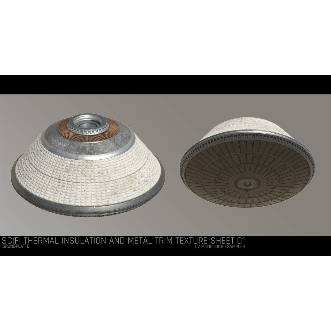 Scifi Thermal and Metal Trim Texture 3D Model – PBR Textures, FBX - View 9
