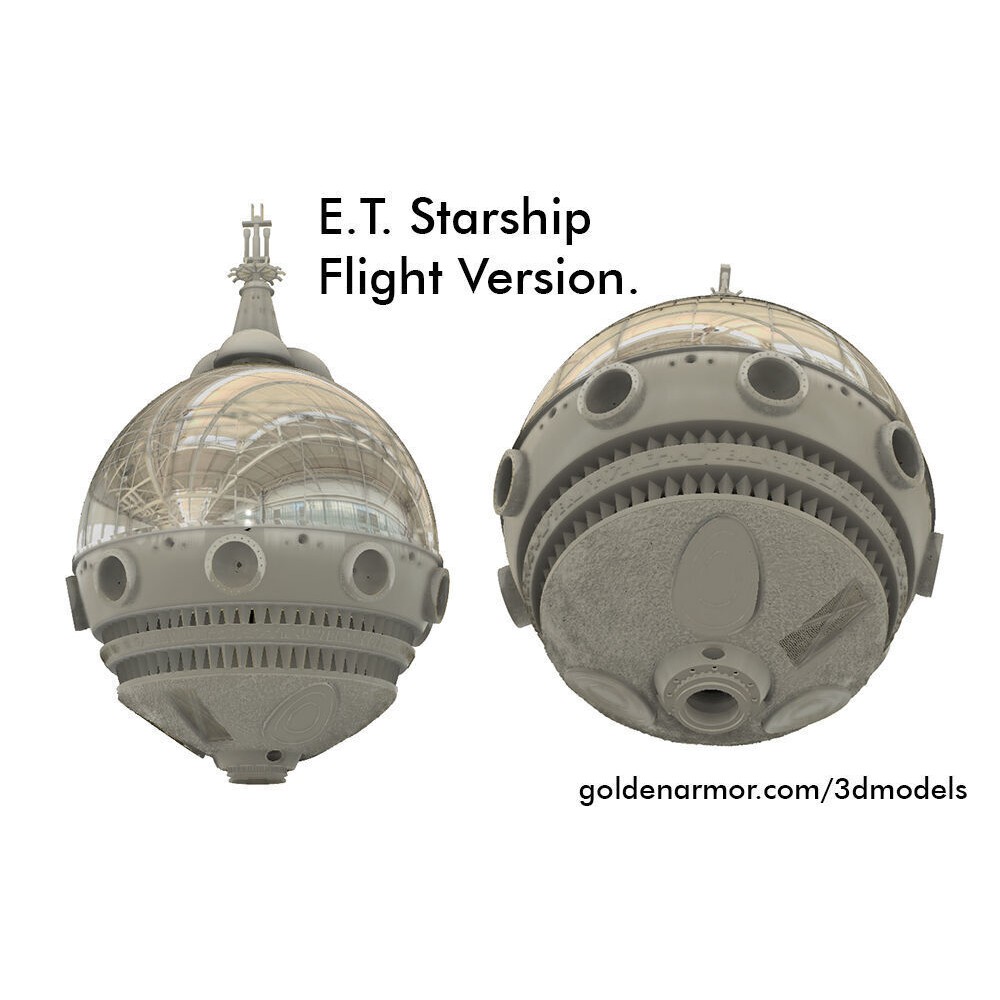 E.T. Starship 3D Model – Detailed Design for 3D Printing, FDM & Resin - View 15