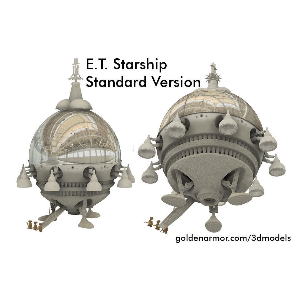E.T. Starship 3D Model – Detailed Design for 3D Printing, FDM & Resin - View 16