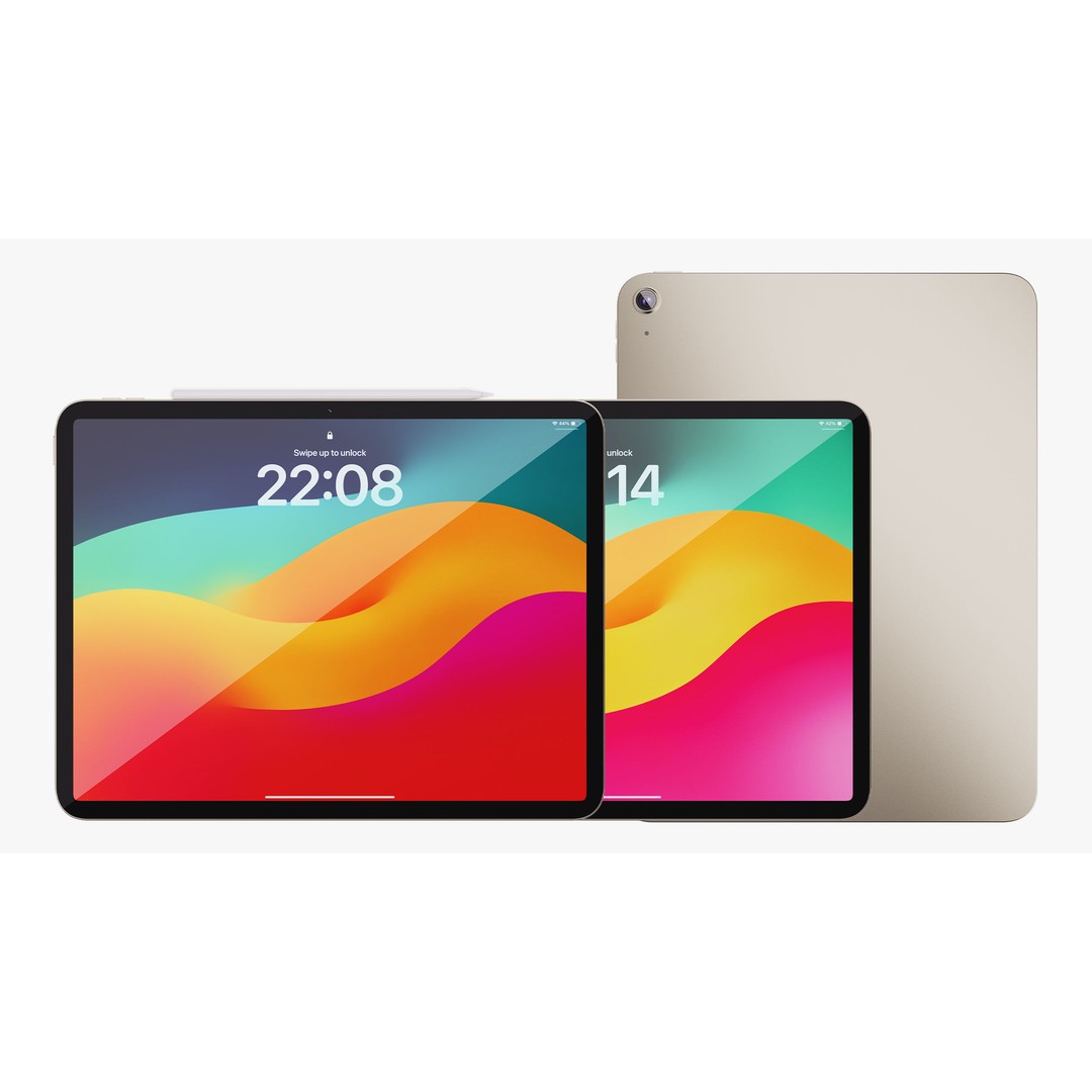 Apple iPad Air 13 Inch 3D Model – PBR Textures, FBX, OBJ Formats - View 24