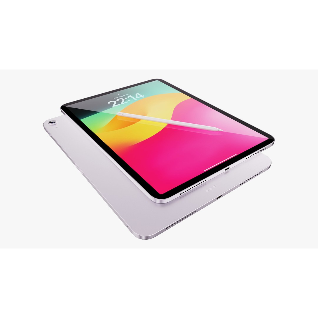 Apple iPad Air 13 Inch 3D Model – PBR Textures, FBX, OBJ Formats - View 32