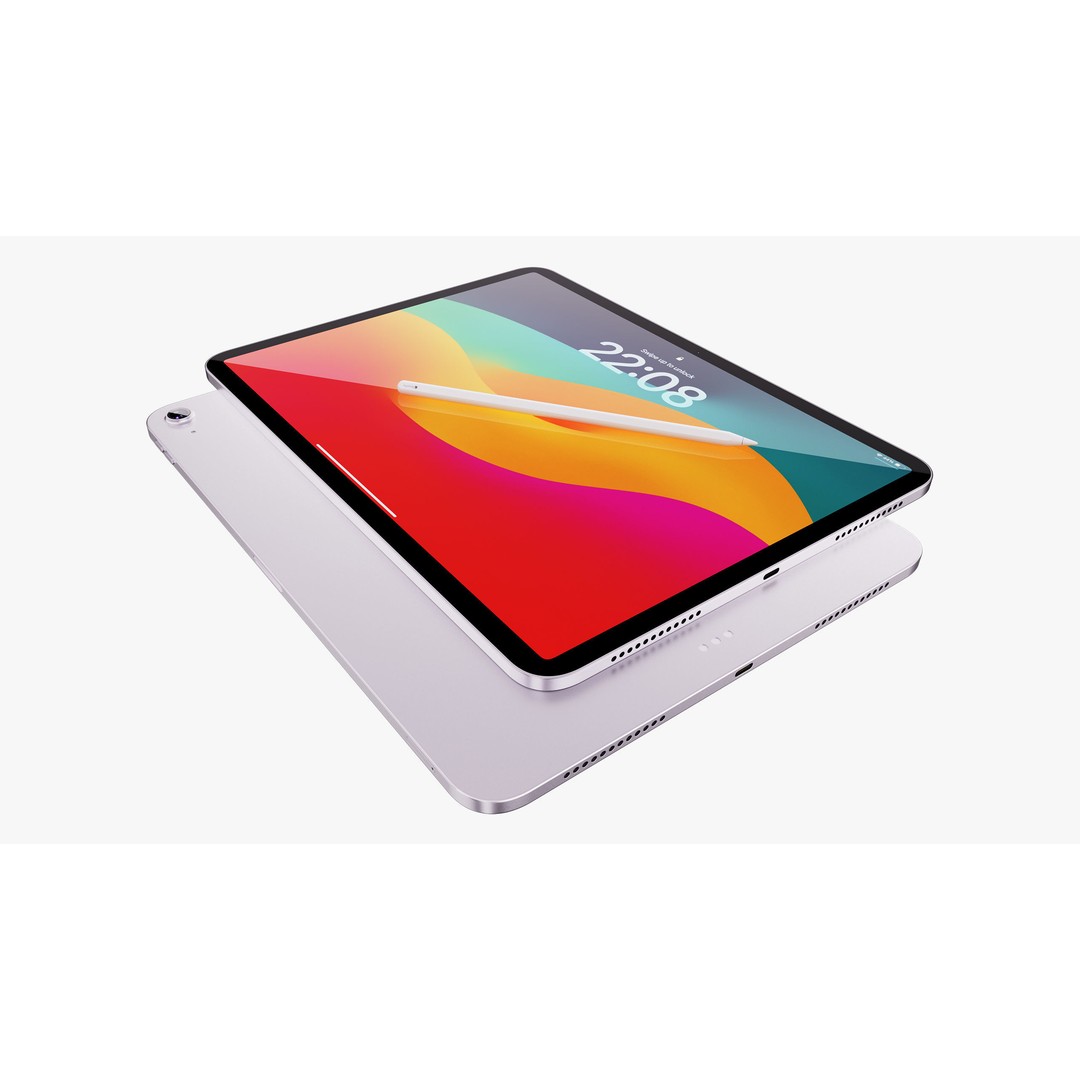 Apple iPad Air 13 Inch 3D Model – PBR Textures, FBX, OBJ Formats - View 34