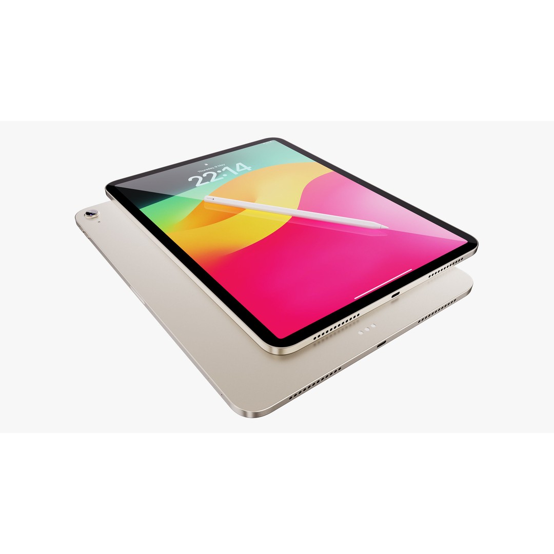 Apple iPad Air 13 Inch 3D Model – PBR Textures, FBX, OBJ Formats - View 42