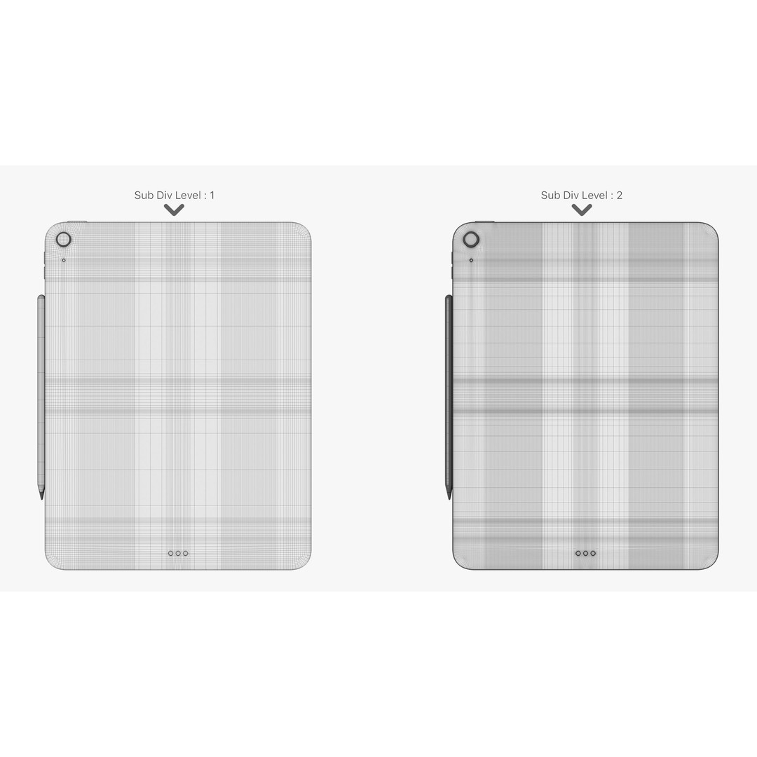 Apple iPad Air 13 Inch 3D Model – PBR Textures, FBX, OBJ Formats - View 81