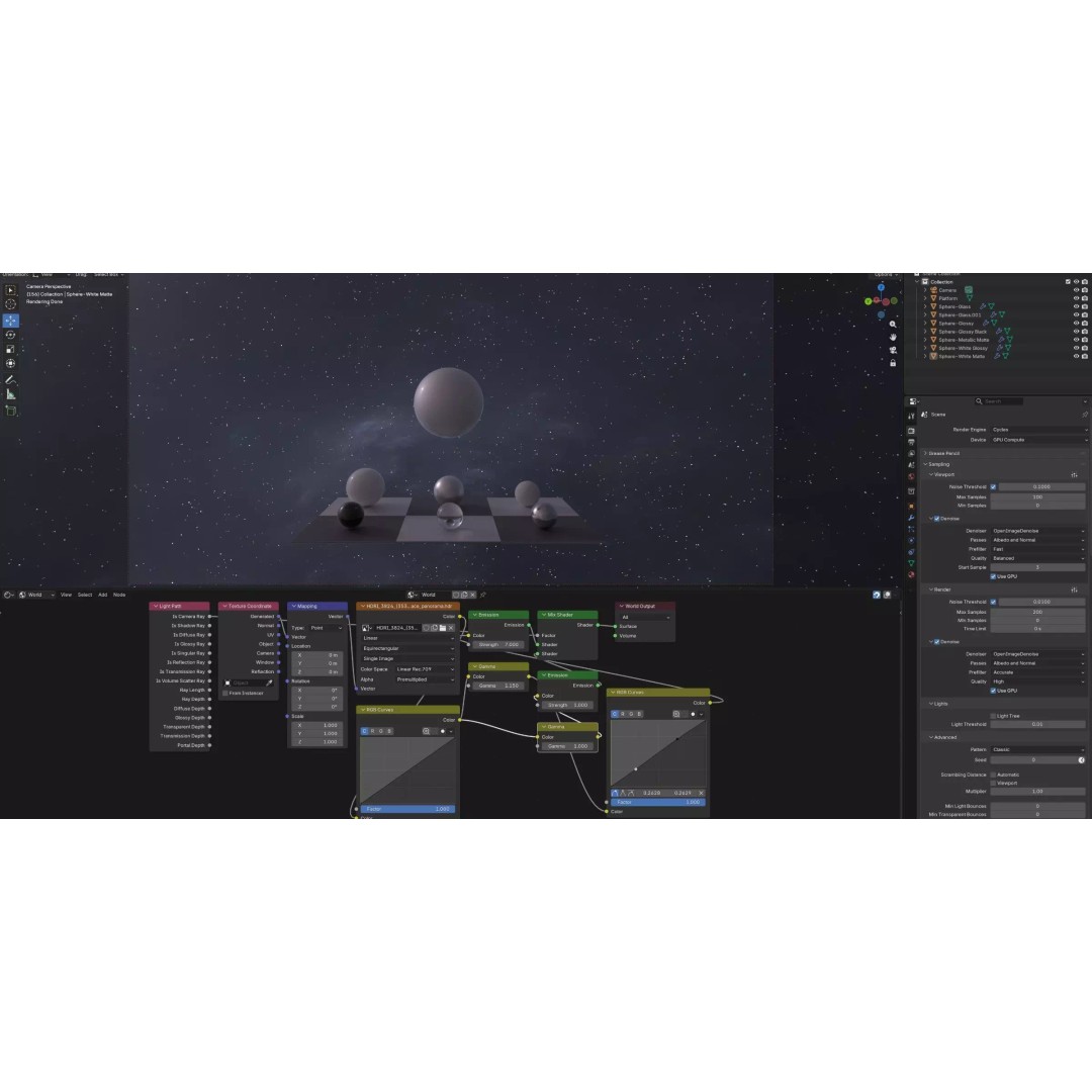 360° Space Background HDRI 3D Model – 16k Equirectangular Environment Map
