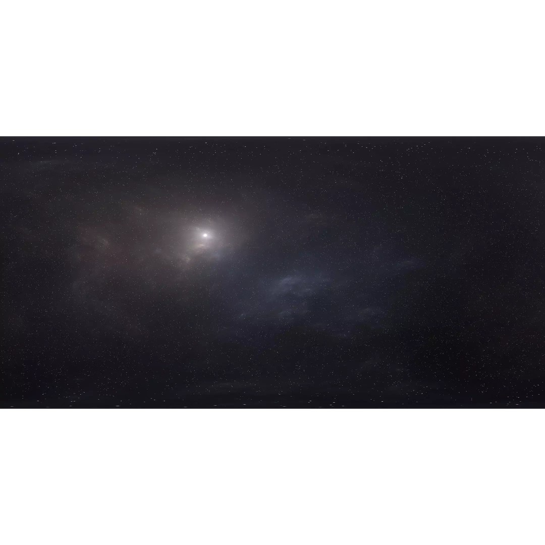 360° Space Background HDRI 3D Model – 16k Equirectangular Environment Map - View 3