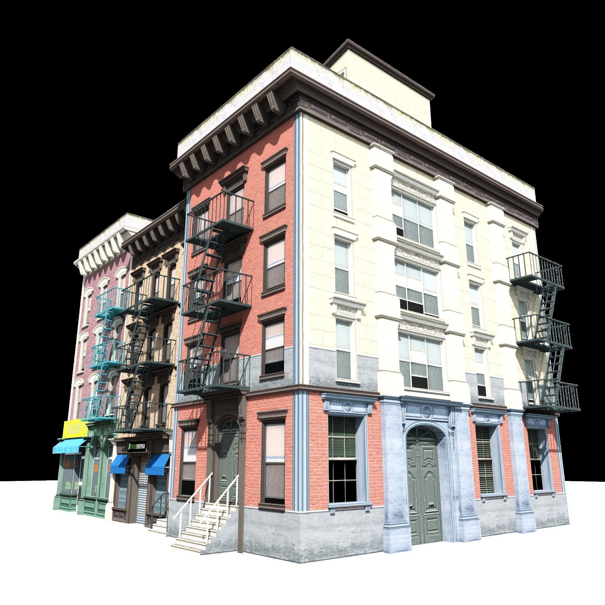 New York City Buildings Collection - Low-Poly Game-Ready 3D Model - View 11