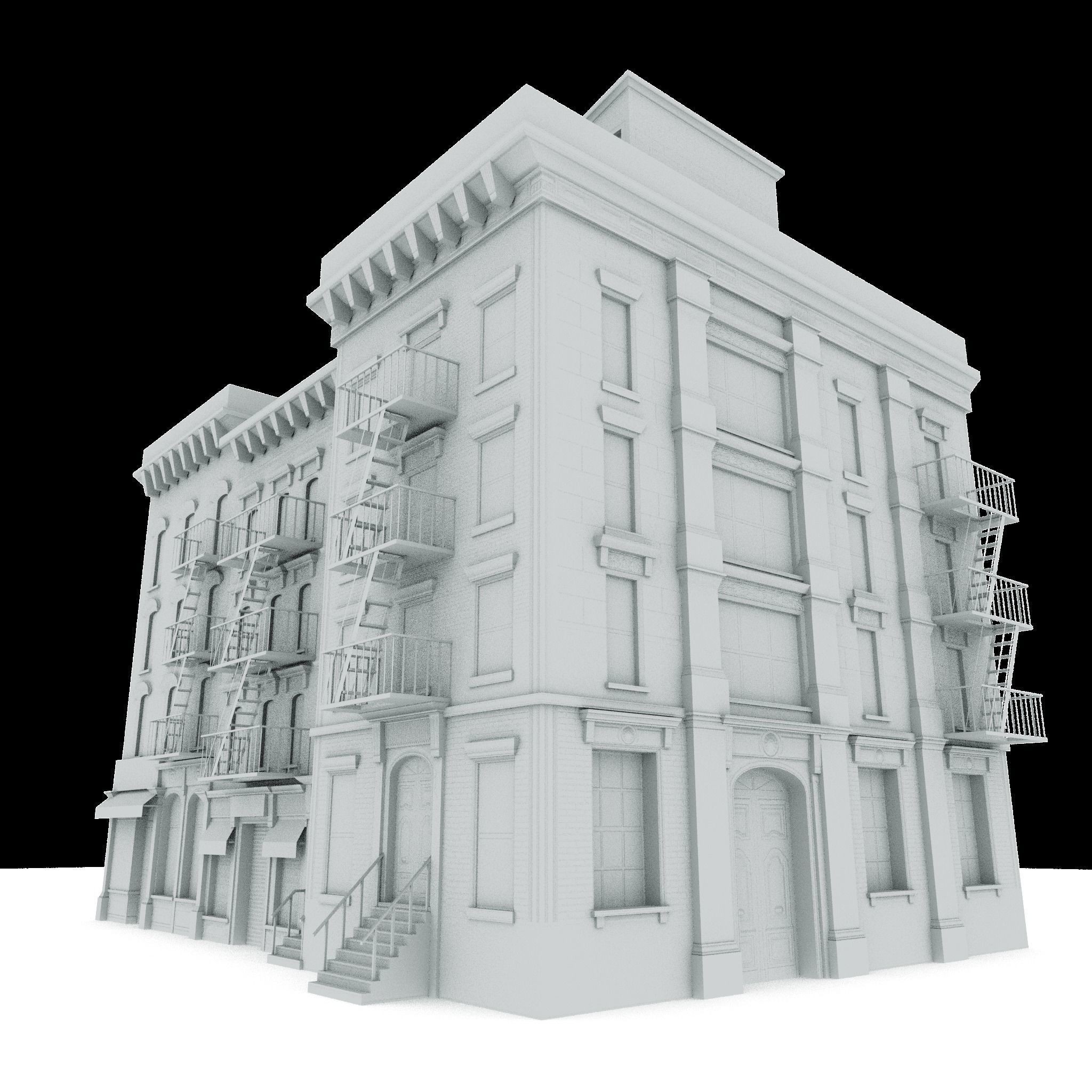 New York City Buildings Collection - Low-Poly Game-Ready 3D Model - View 12