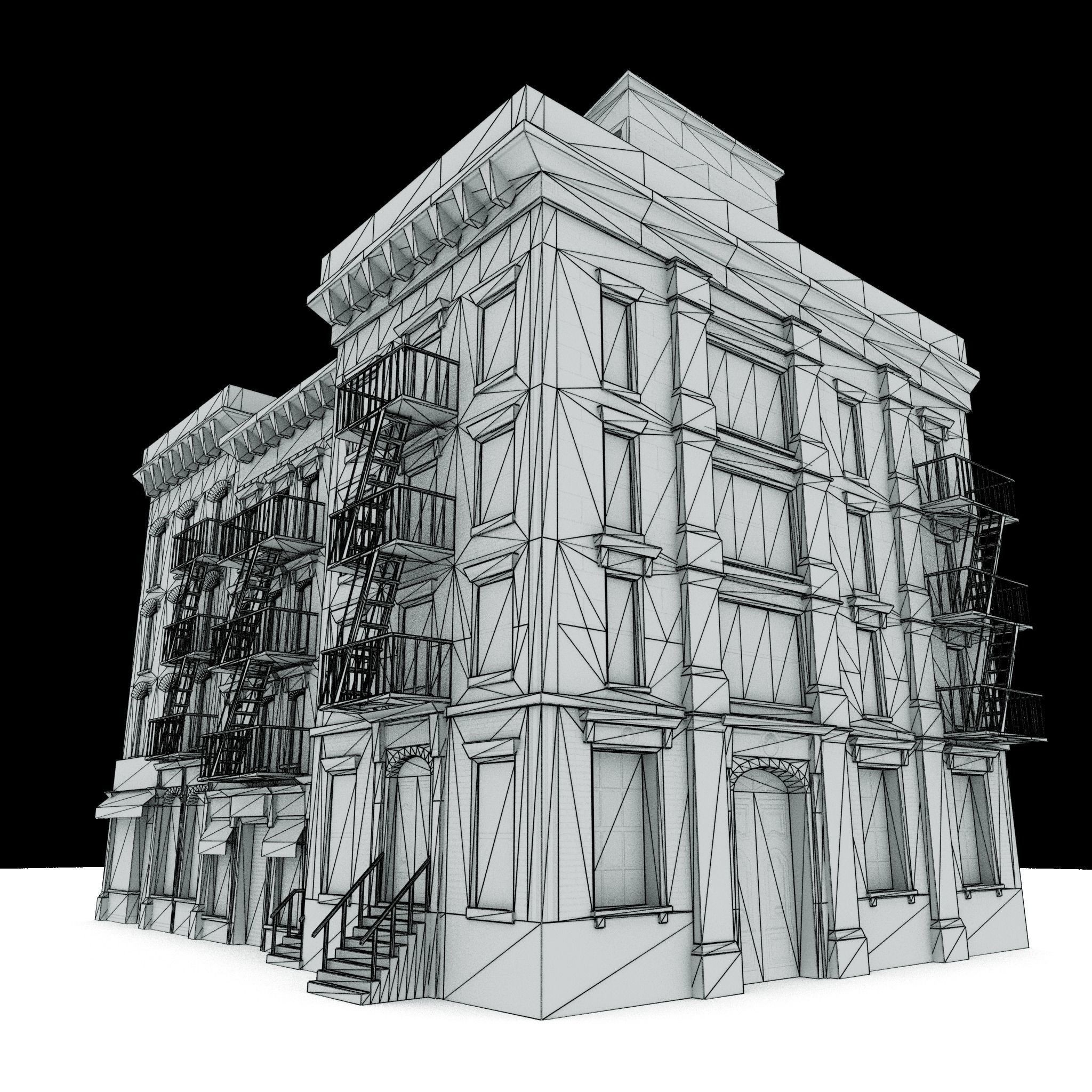 New York City Buildings Collection - Low-Poly Game-Ready 3D Model - View 13