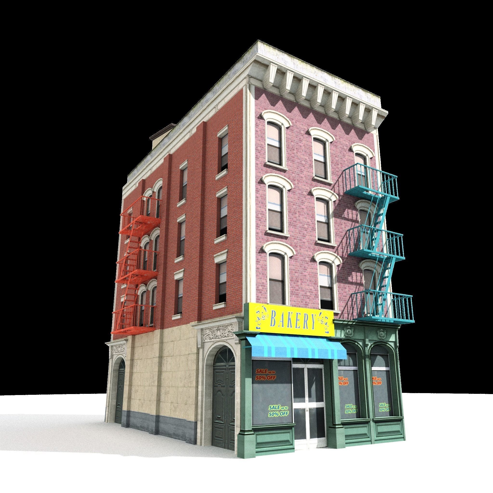 New York City Buildings Collection - Low-Poly Game-Ready 3D Model - View 17