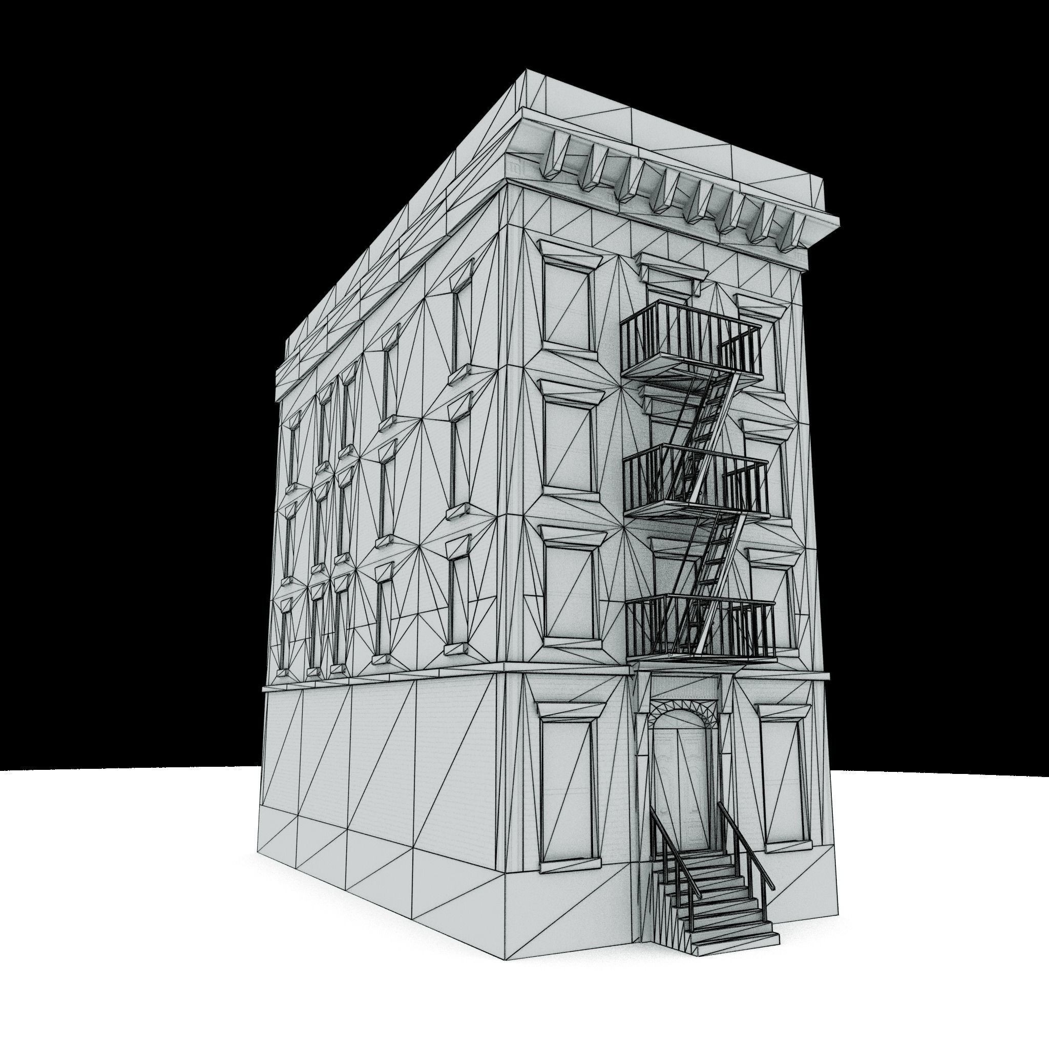 New York City Buildings Collection - Low-Poly Game-Ready 3D Model - View 22
