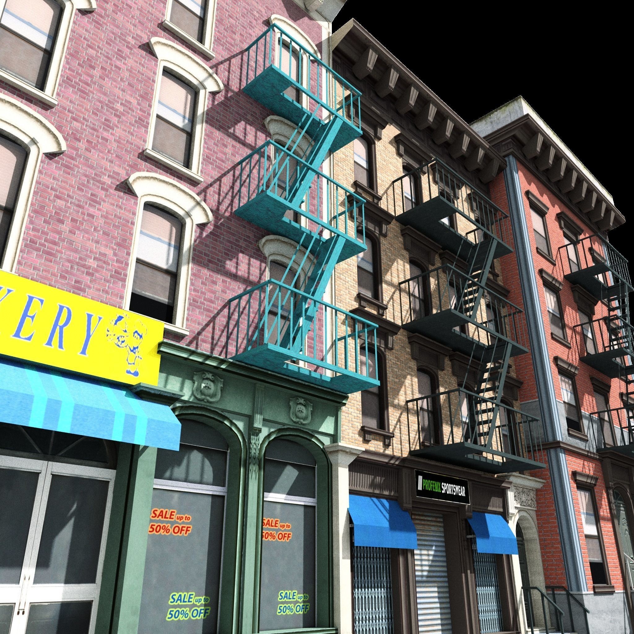 New York City Buildings Collection - Low-Poly Game-Ready 3D Model - View 23