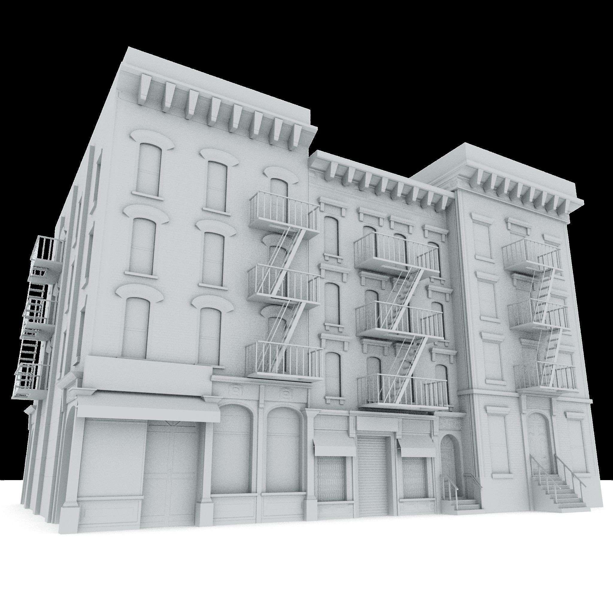 New York City Buildings Collection - Low-Poly Game-Ready 3D Model - View 3
