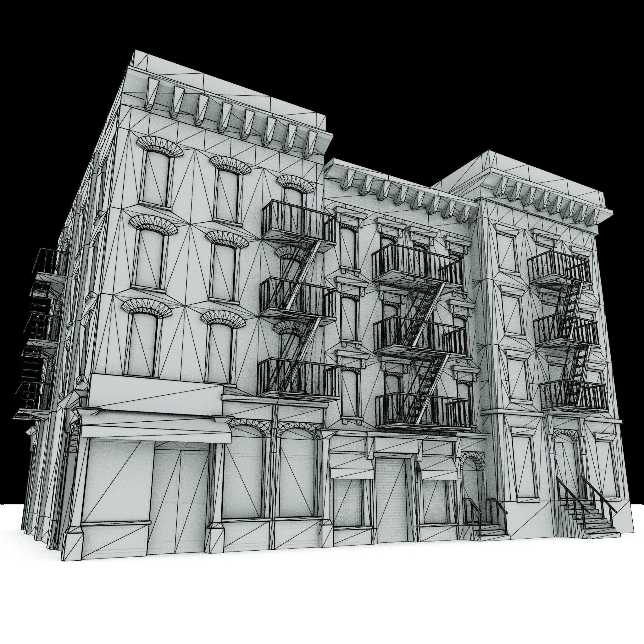 New York City Buildings Collection - Low-Poly Game-Ready 3D Model - View 4