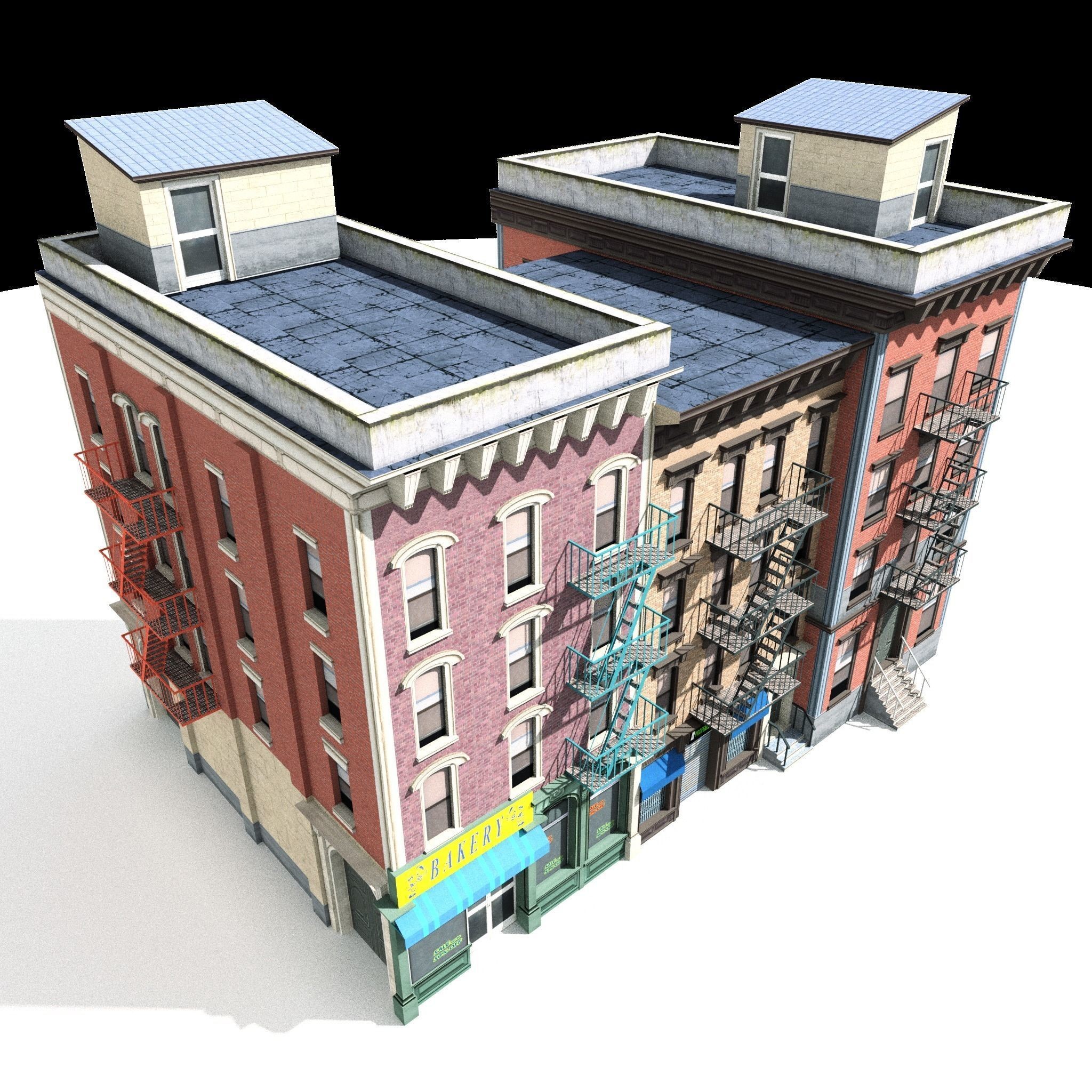 New York City Buildings Collection - Low-Poly Game-Ready 3D Model - View 5