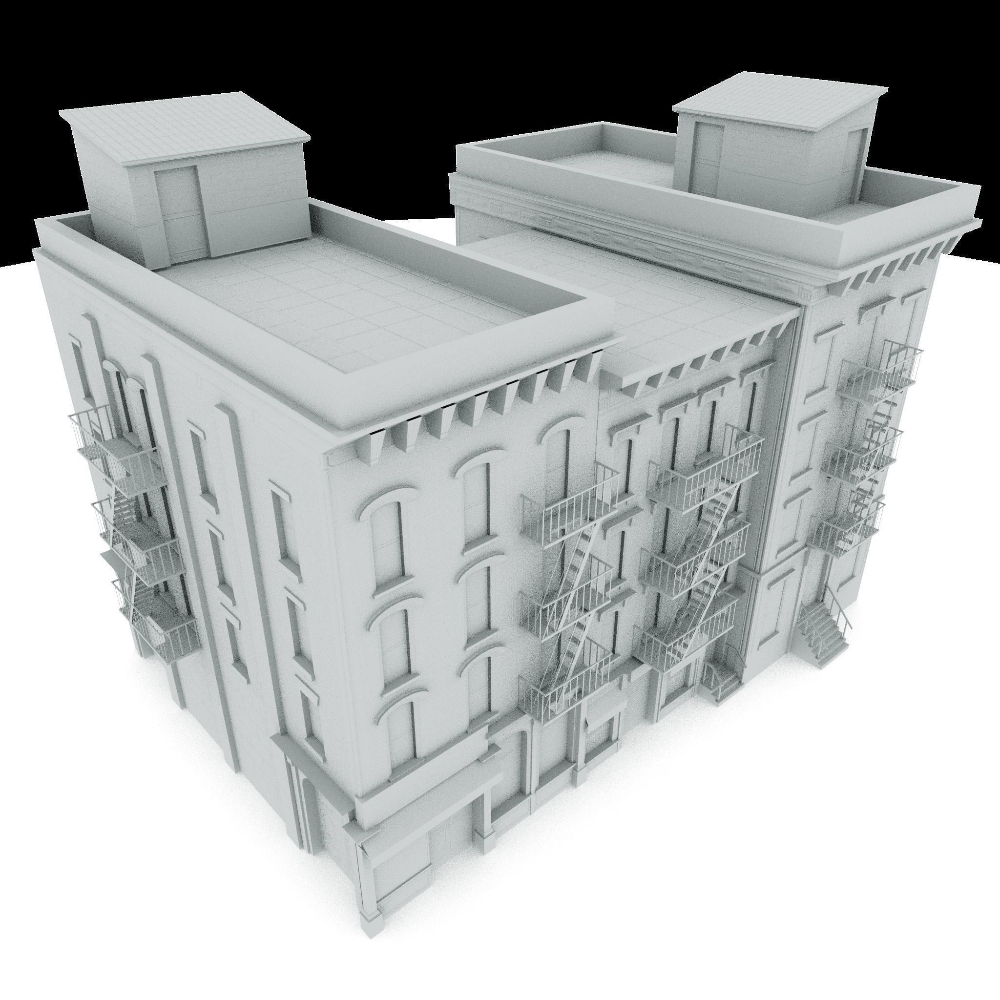 New York City Buildings Collection - Low-Poly Game-Ready 3D Model - View 6