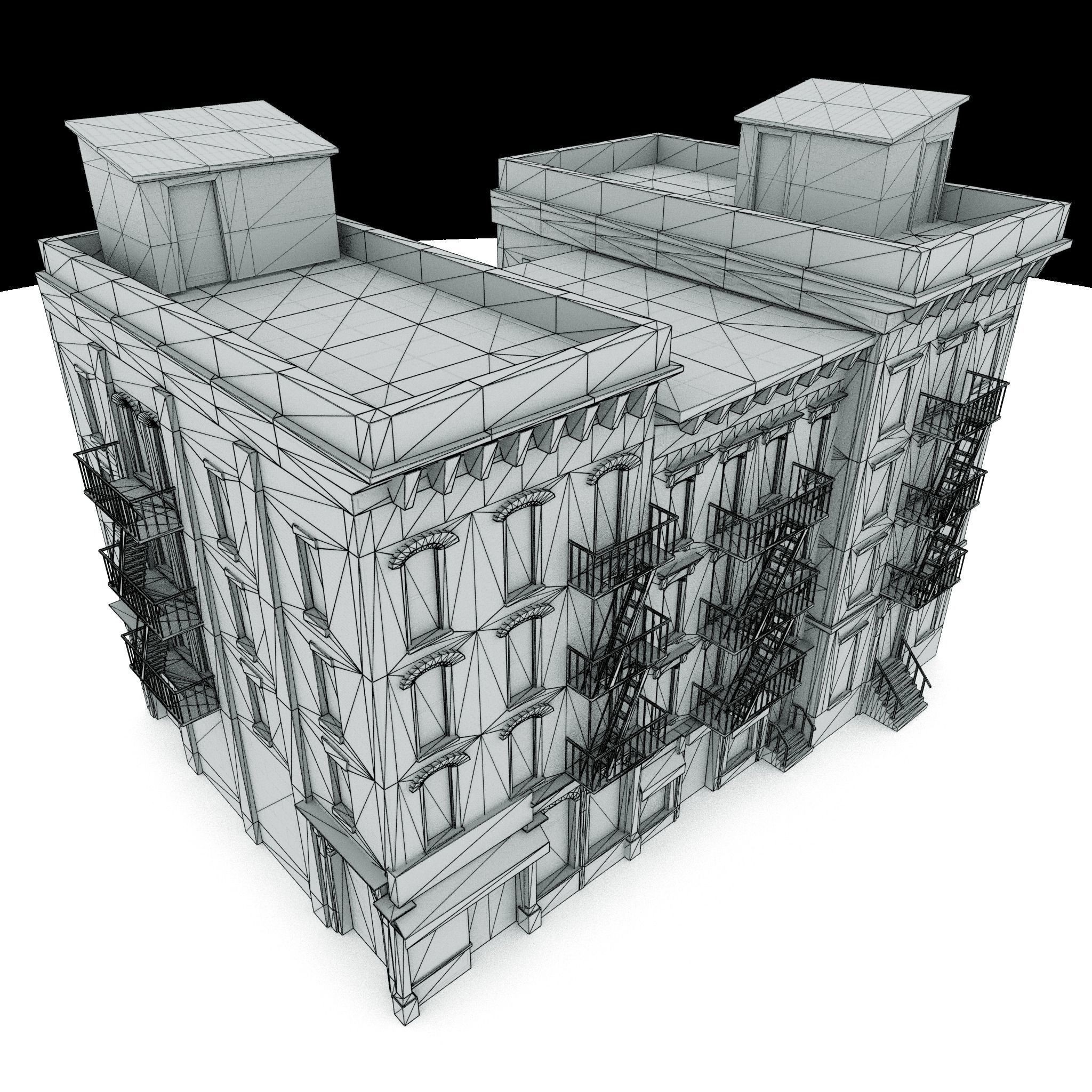 New York City Buildings Collection - Low-Poly Game-Ready 3D Model - View 7