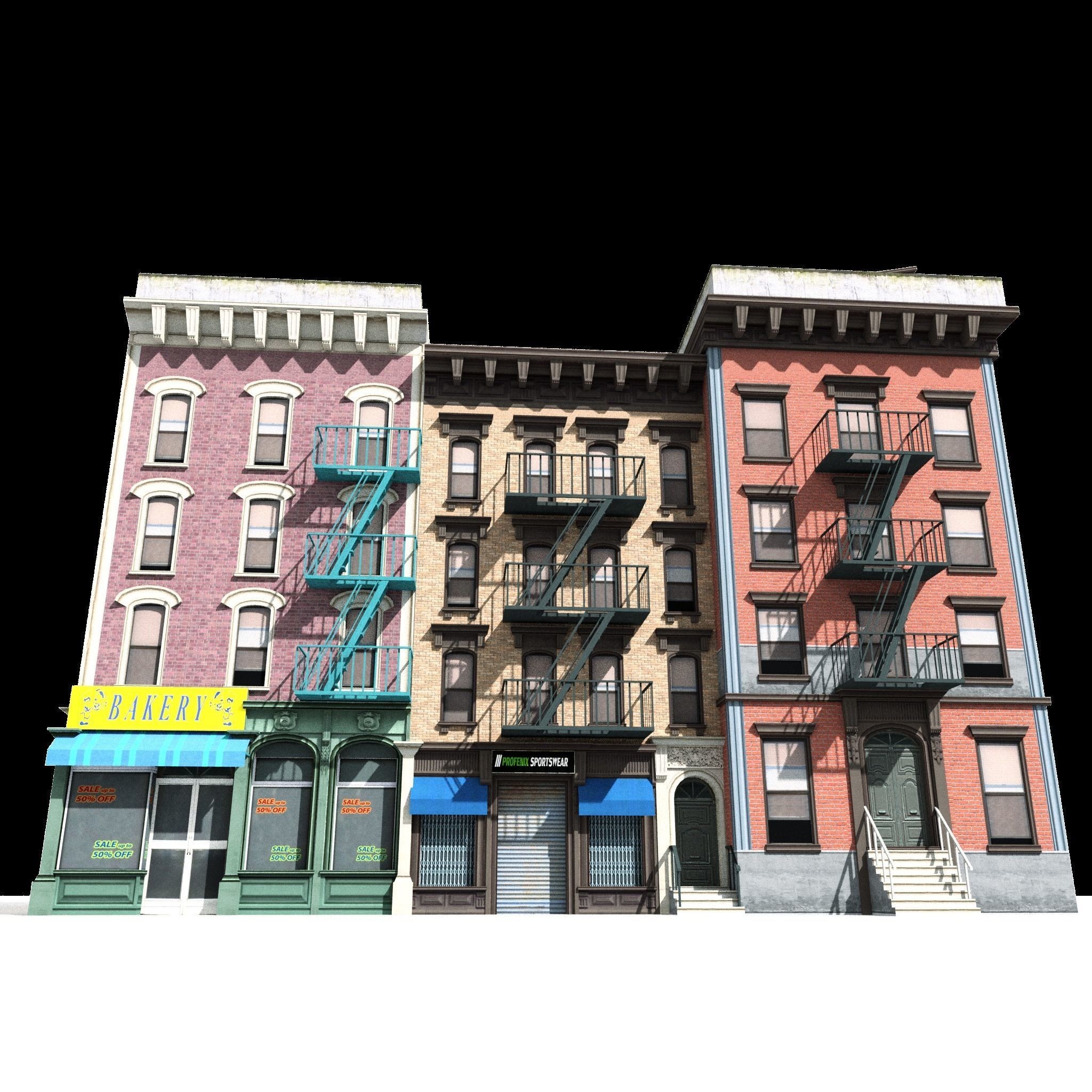 New York City Buildings Collection - Low-Poly Game-Ready 3D Model - View 8