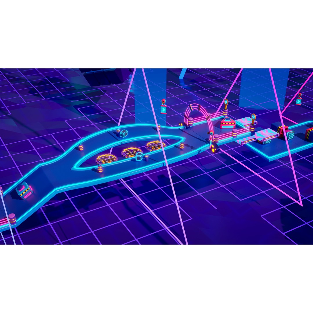 Platformer 10 Neon 3D Model – Low Poly Sci-Fi Game Asset, FBX - View 10