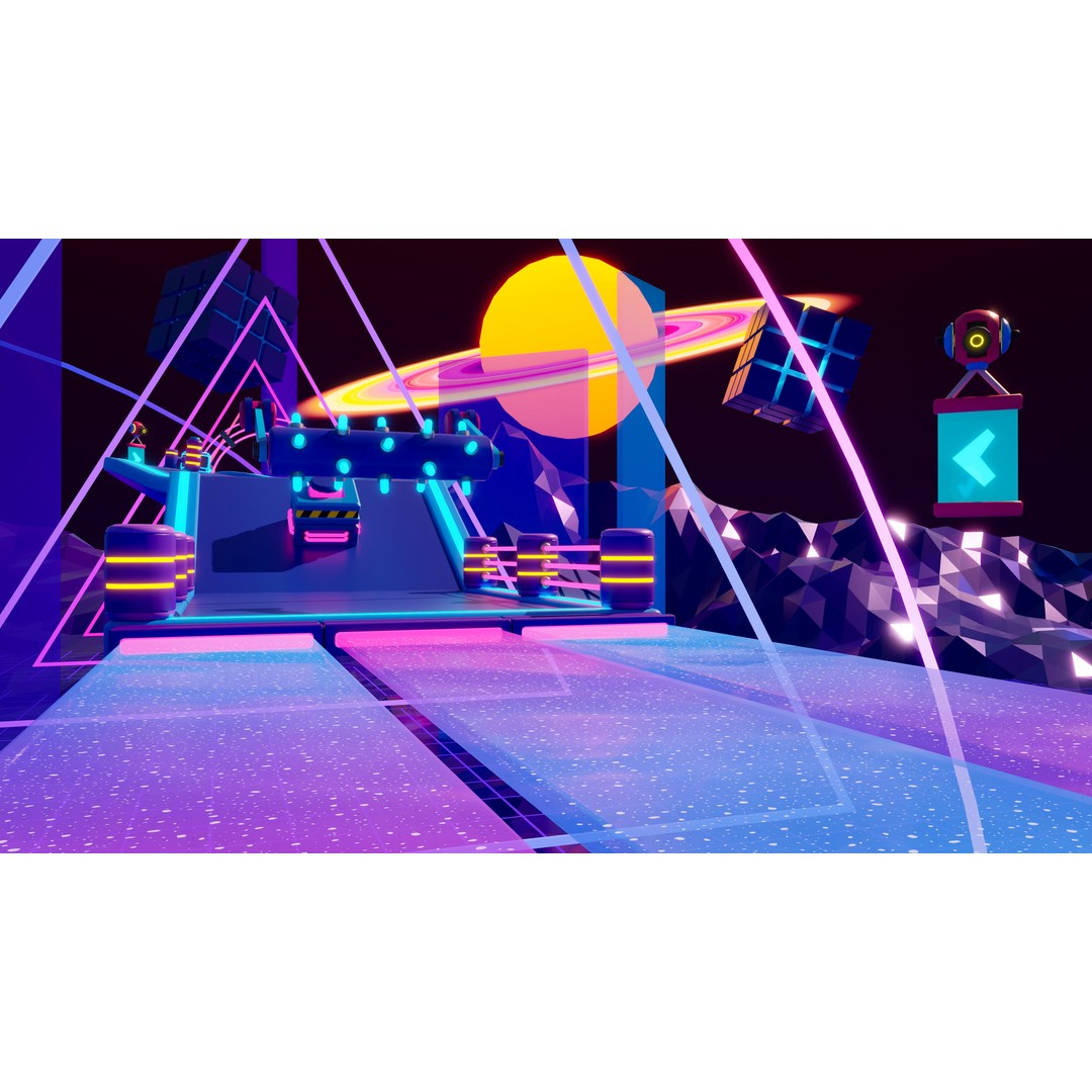 Platformer 10 Neon 3D Model – Low Poly Sci-Fi Game Asset, FBX - View 12